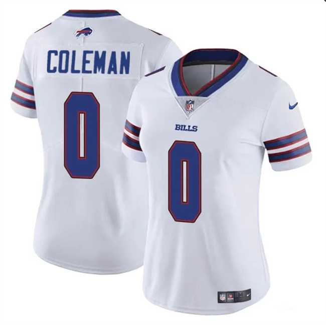 Womens Buffalo Bills #0 Keon Coleman White Vapor Stitched Jersey Dzhi->women nfl jersey->Women Jersey